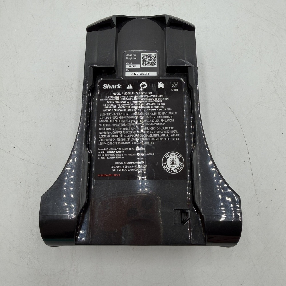 Original Shark Battery XSBT620 Vacuum IZ162H IZ362H UZ365H UZ345H OEM